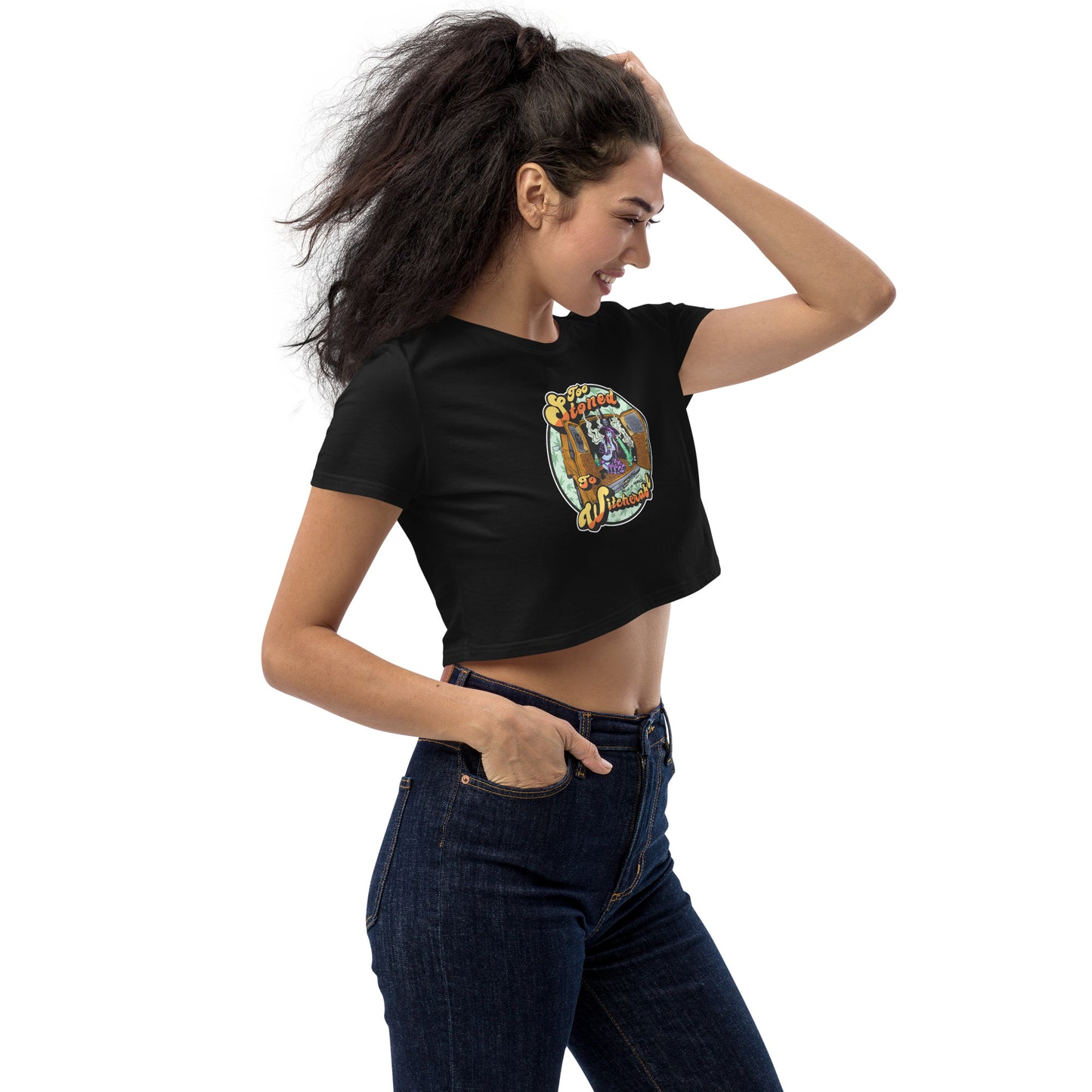 Too Stoned To Witchcraft Organic Crop Top