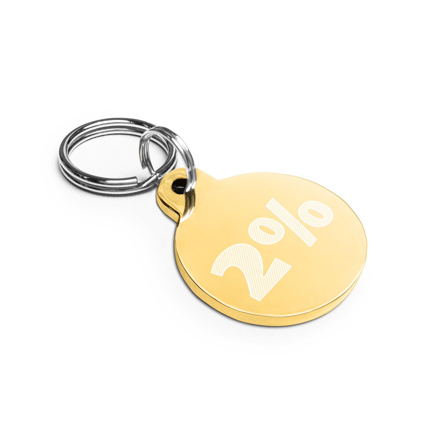 Let's Boogie 2% Engraved keyring or pet tag